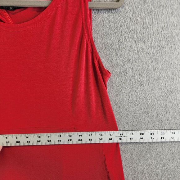 Eileen Fisher Dress Womens XS Pink Midi Jersey Knit Keyhole Minimalist Vacation - Picture 9 of 12